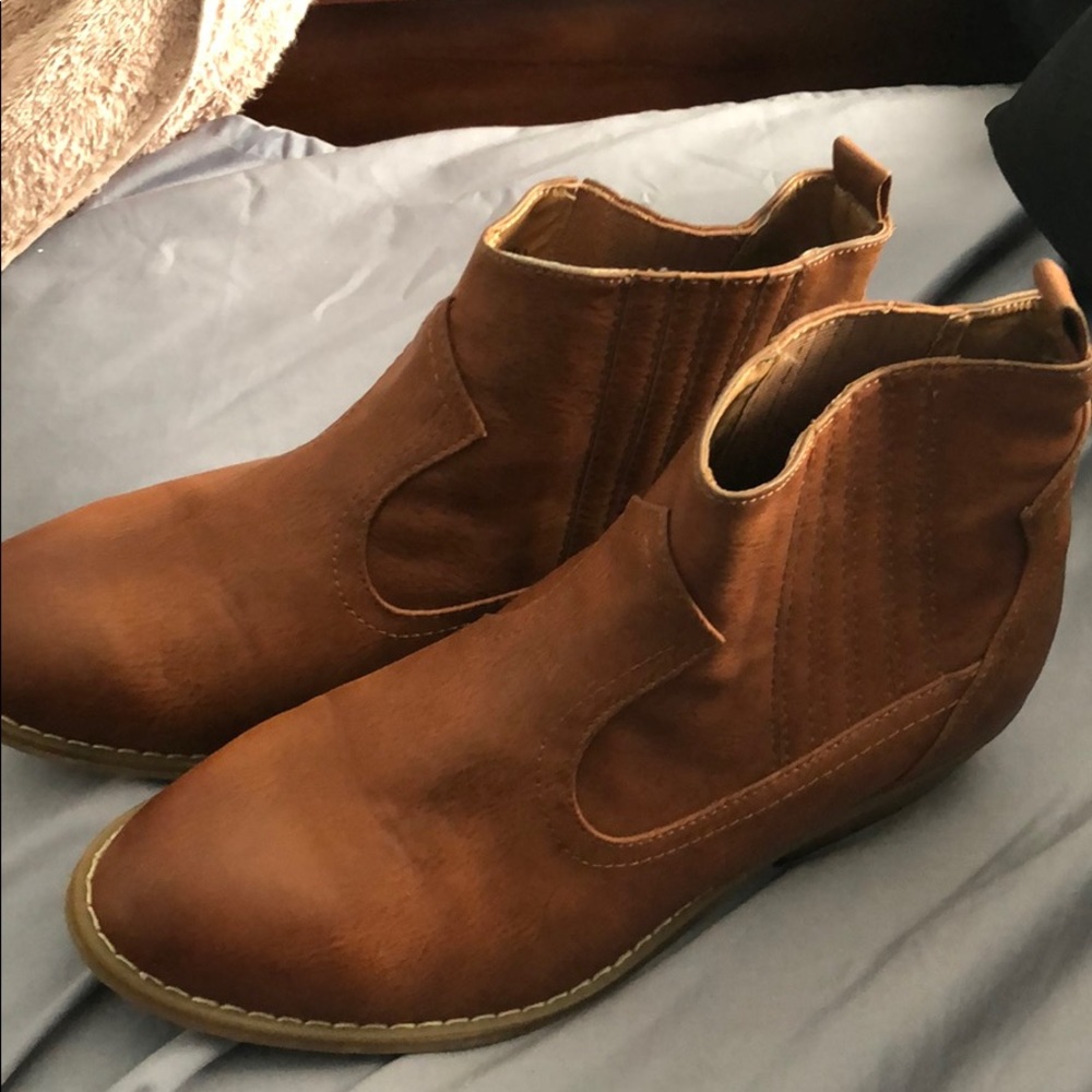 Brown booties